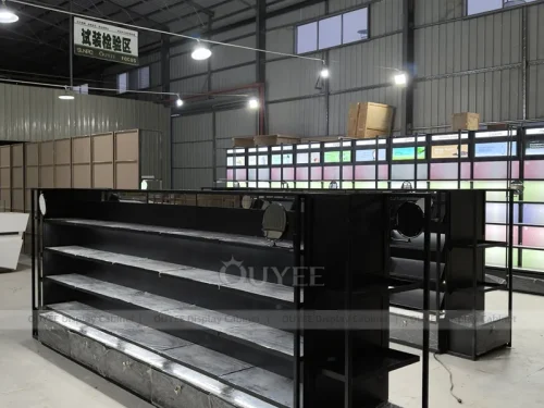 Black Retail Gondola Display