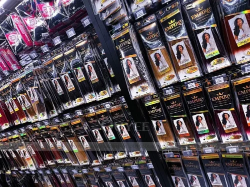 Black Wall Hair Extension Hair Extension Display
