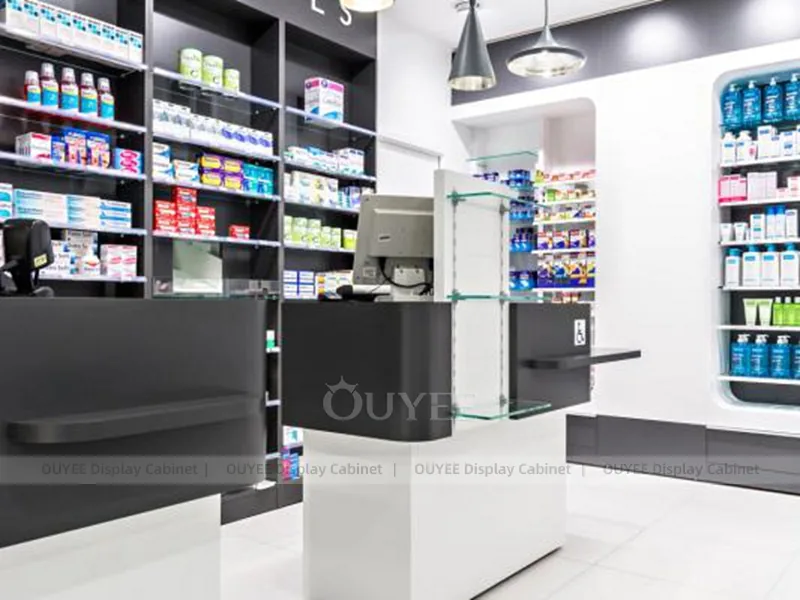 Black White Pharmacy Open Display Fixture - Image 3