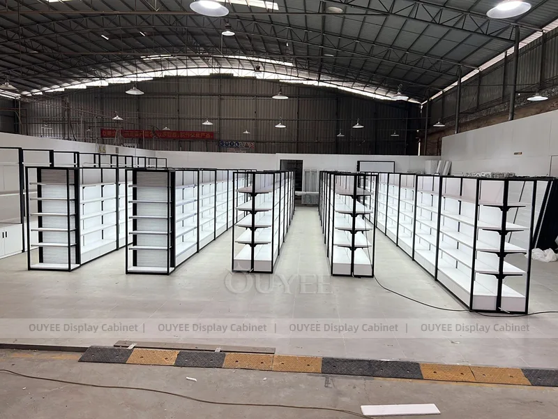 Black White Retail Gondola Wig Gondola Shelving Display - Image 4