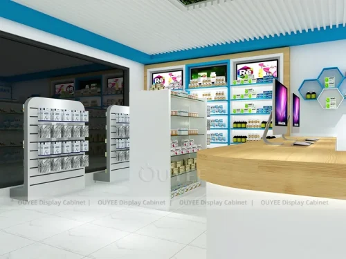Blue Accent Pharmacy Service Counter