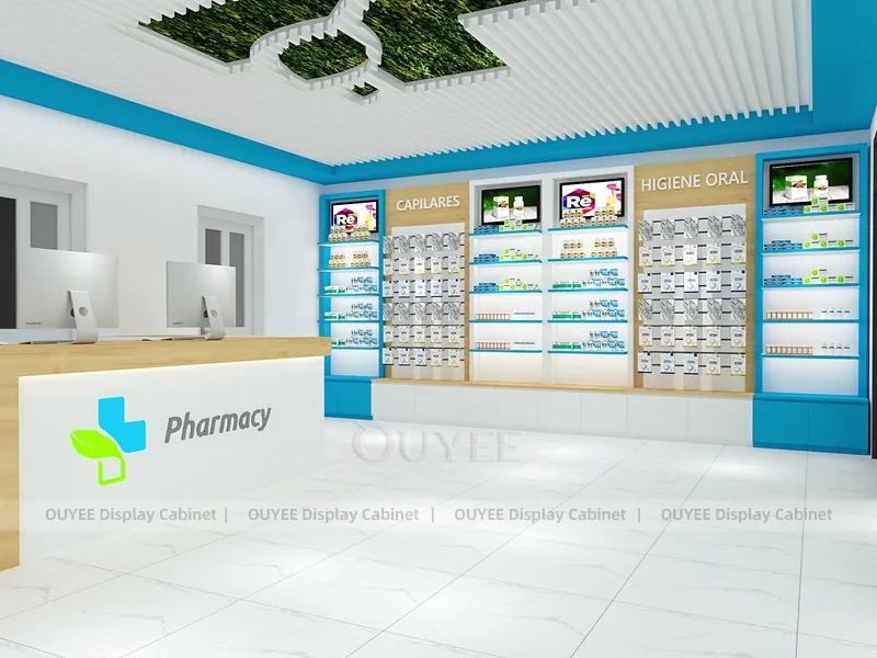 Blue Accent Pharmacy Service Counter - Image 2
