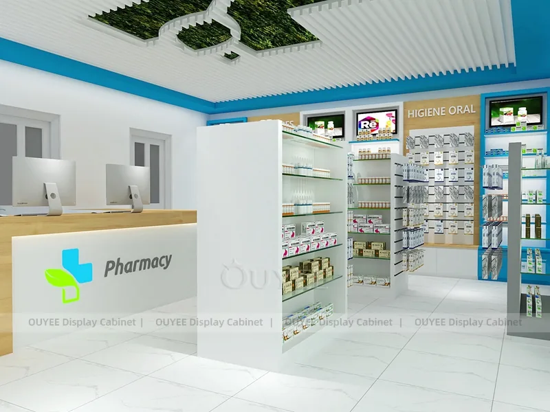 Blue Accent Pharmacy Service Counter - Image 3