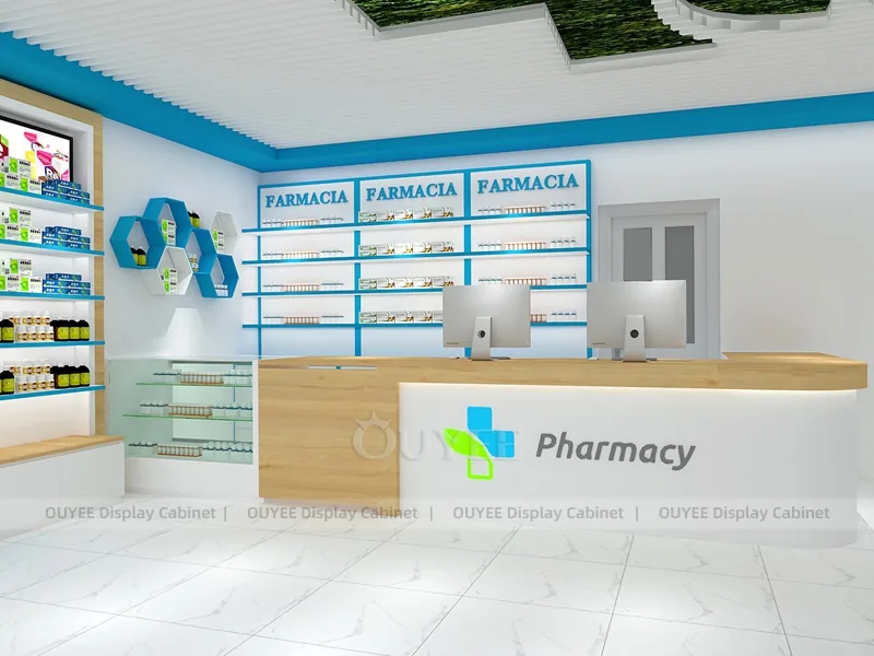 Blue Accent Pharmacy Service Counter - Image 4