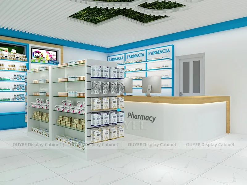 Blue Accent Pharmacy Service Counter - Image 7