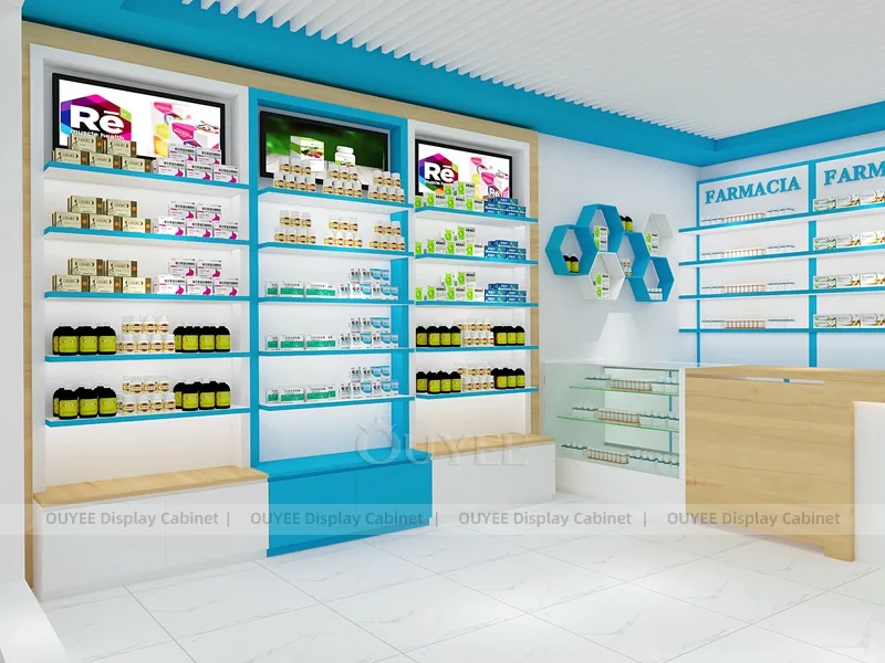 Blue Accent Pharmacy Service Counter - Image 9