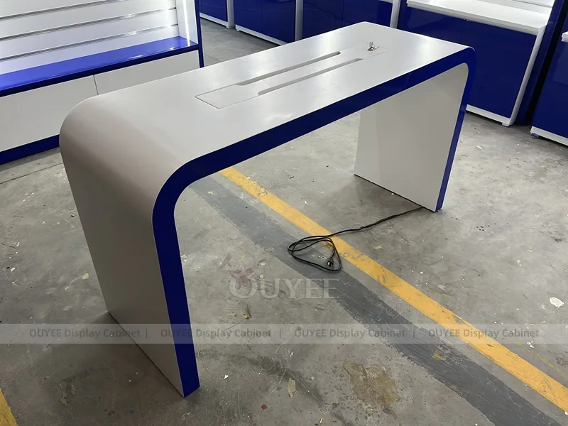 Blue And Gold LED Phone Display Fixture - Image 3