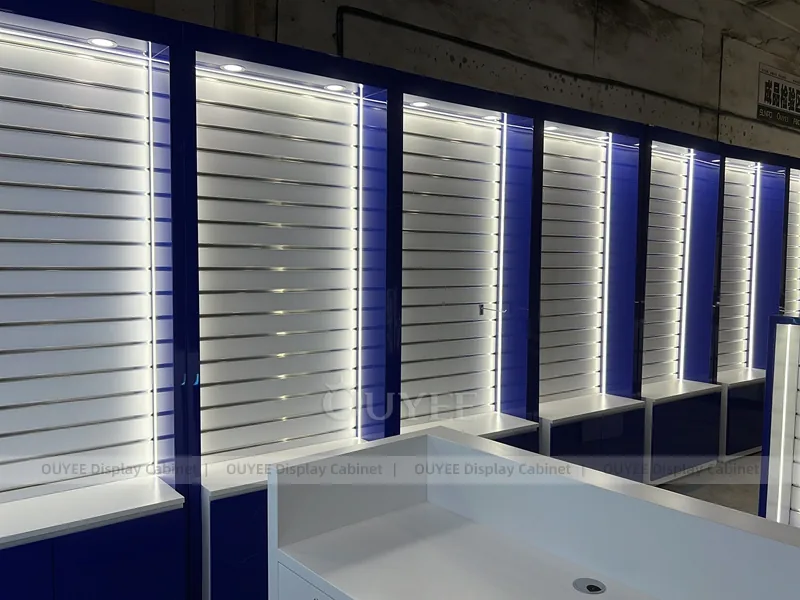 Blue And Gold LED Phone Display Fixture - Image 12