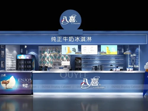 Blue Bubble Tea Counter