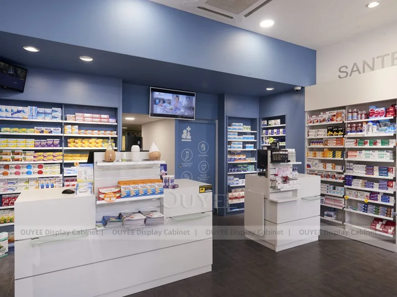 Blue Grey Pharmacy Central Gondola Shelving - Image 3