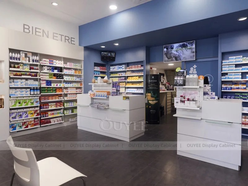 Blue Grey Pharmacy Central Gondola Shelving - Image 5