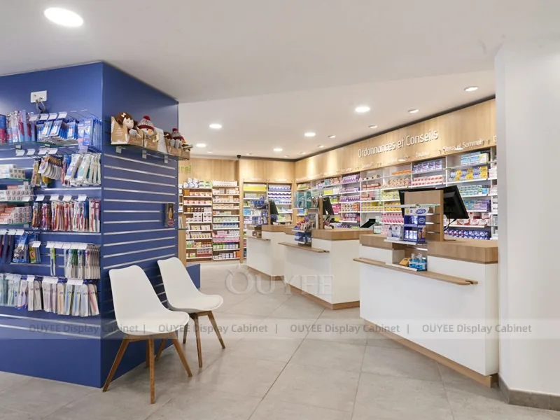 Blue Grey Pharmacy Central Gondola Shelving - Image 6