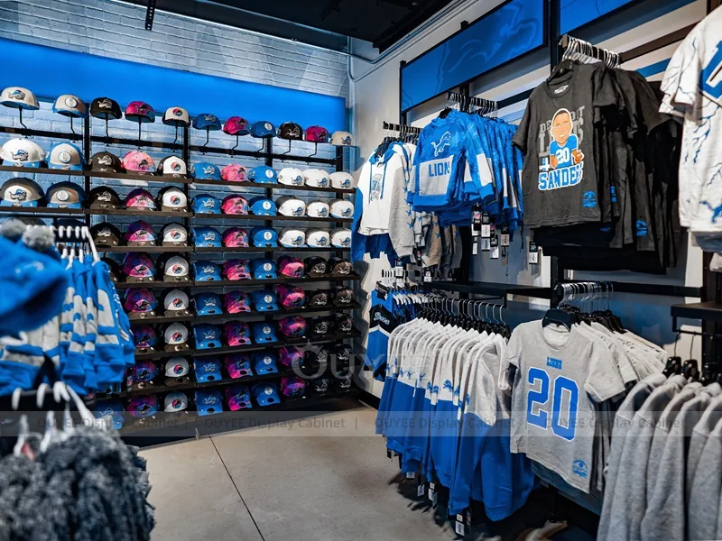 Blue Jersey Cap Wall Display Rack 01
