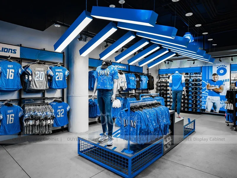 Blue Jersey Cap Wall Display Rack 02