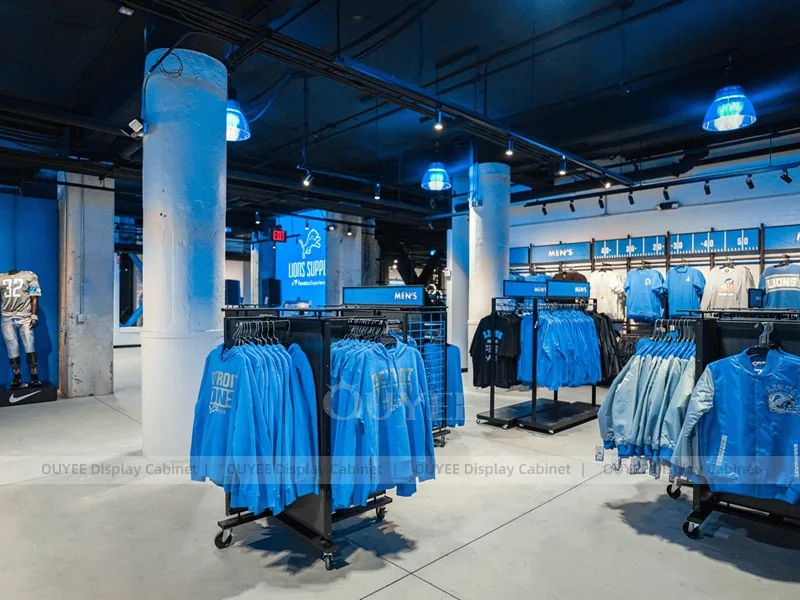 Blue Jersey Cap Wall Display Rack 04