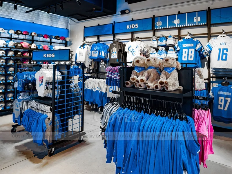 Blue Jersey Cap Wall Display Rack 05