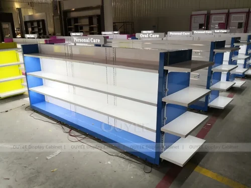 Blue Pink Pharmacy Gondola End