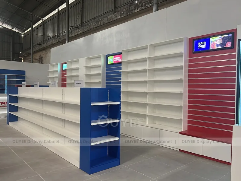 Blue Red Pharmacy Shelving - Image 2