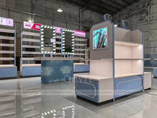 Blue Skincare Layout Display