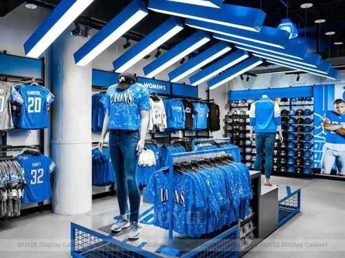 Blue Team Sportswear Wall and Island Displays 01