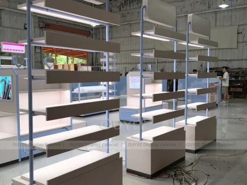 Blue White Gondola Display