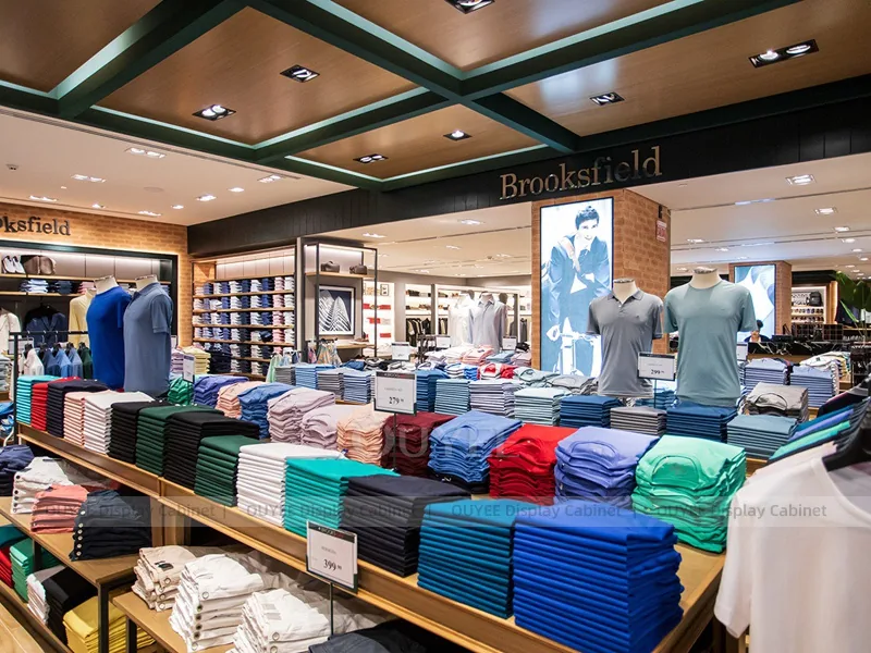 Brooksfield Folded Table Menswear Clothing Store Display 01