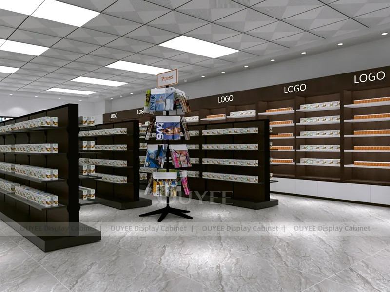 Brown Pharmacy Aisle Shelving - Image 3