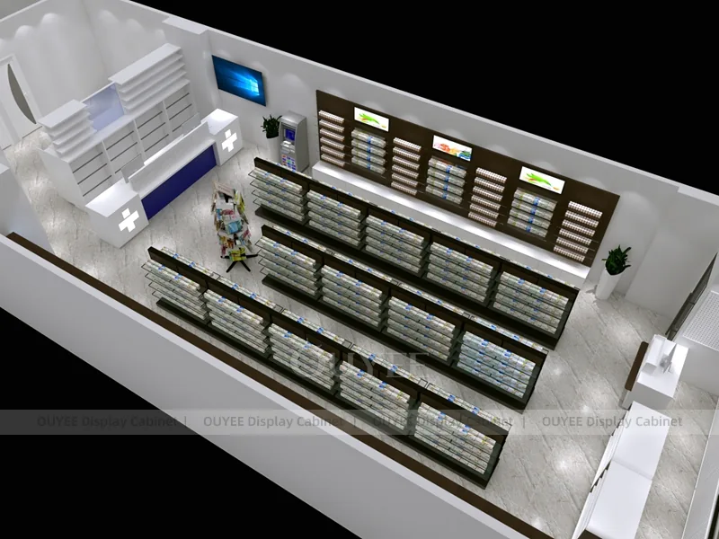 Brown Pharmacy Aisle Shelving - Image 6
