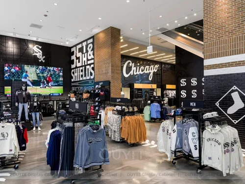 Chicago Team Apparel Rolling Rack Store Display 01