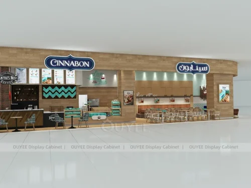 Cinnabon Bakery Kiosk Bubble Tea Shop Display