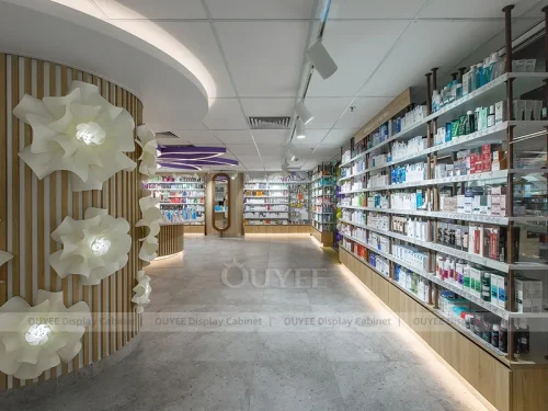 Circular Pharmacy Counter Wall