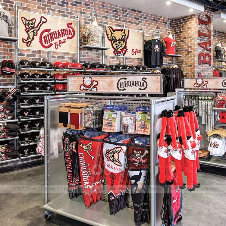 Collegate Store Display Collegiate Fan Shop Cash Wrap and Gift Tables | Custom Display Rack ...