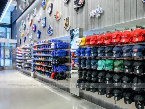 Color Cap Wall Display Sportswear Clothing Store Display 01