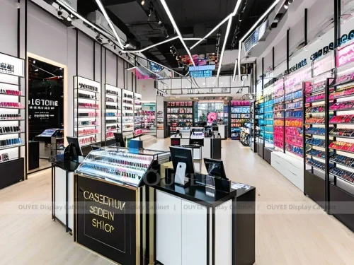 Color Wall Beauty Store Display