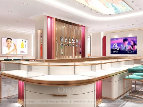 Contemporary Champagne Gold Showcases 01