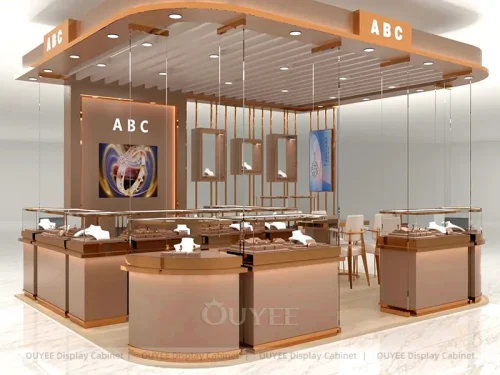 Contemporary White Jewelry Showcases 01