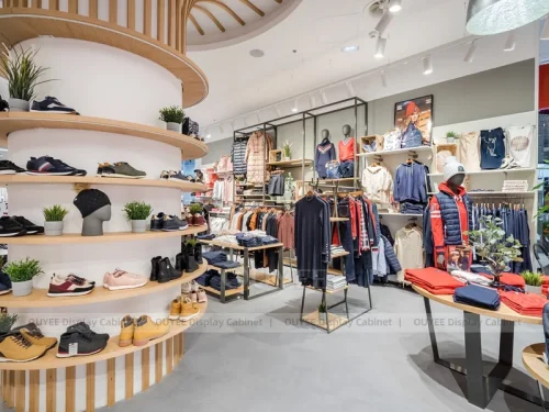 Curved Slatwall Boutique Apparel Shop Display 01