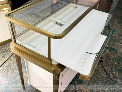 Custom Beige Jewelry Display Cabinets 01