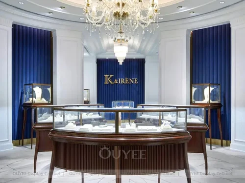 Custom Beige Jewelry Display Desk 01