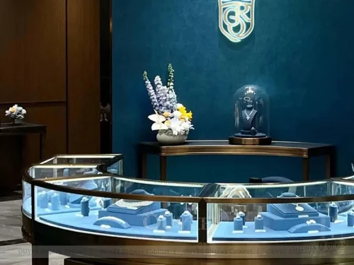 Custom Cream Jewelry Display Cabinets 01