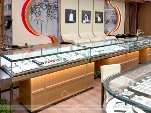 Custom Marble Accent Jewelry Cabinets 01