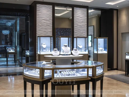 Custom Walnut Jewelry Display Desk 01