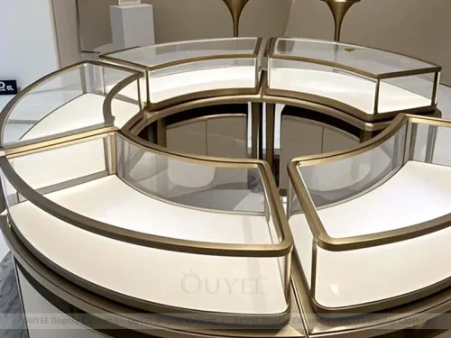 Custom Walnut Jewelry Display Showcases 01