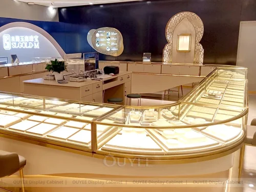 Custom White Jewelry Display Cabinets 01