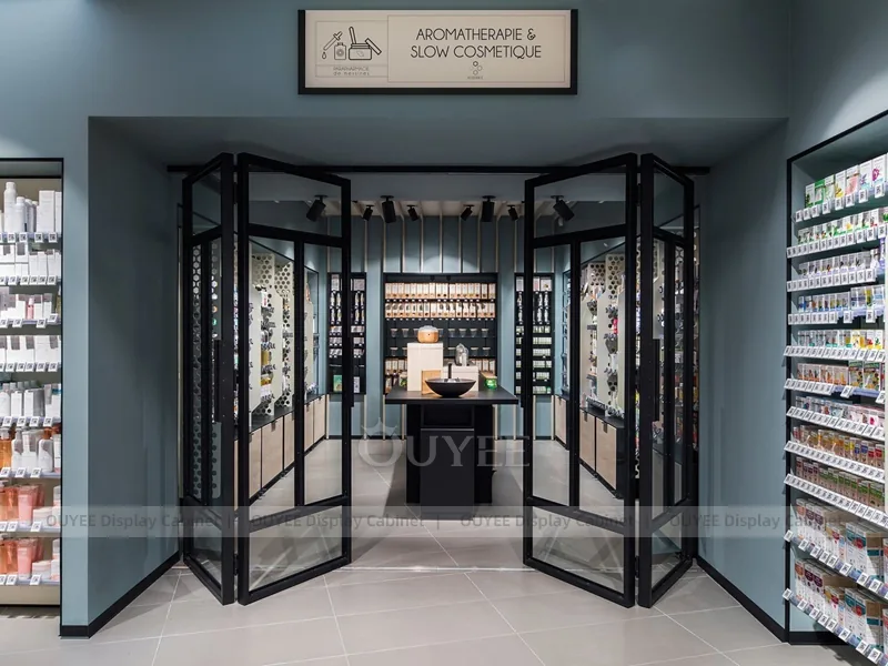 Dark Green Pharmacy Counter
