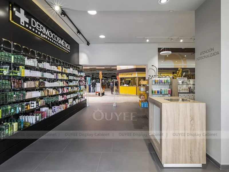 Dark Pharmacy Shopfront White Display Fixture - Image 3