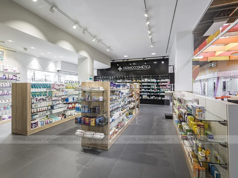 Dark Pharmacy Shopfront White Display Fixture - Image 6