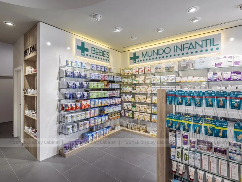 Dark Pharmacy Shopfront White Display Fixture - Image 7