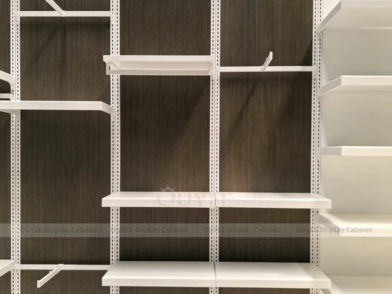 Dark Wood Slatwall Clothing Store Display - Image 4