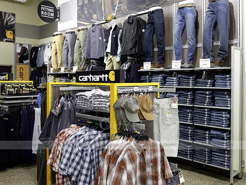 Denim Folding Tables Clothing Store Display 04